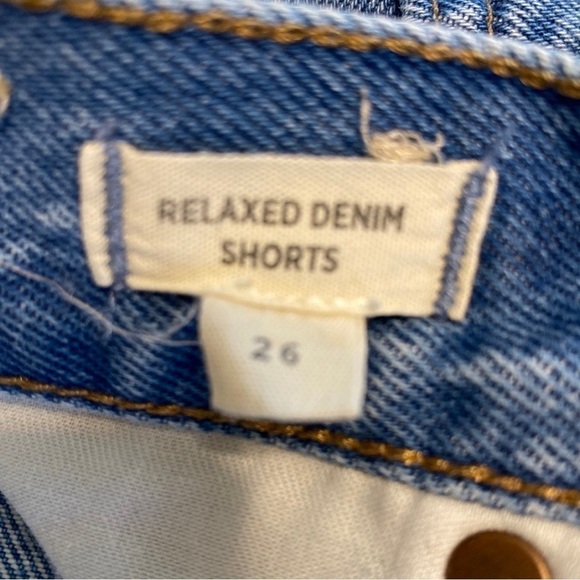 Madewell Mid-Rise Button Fly Relaxed Denim Jean Shorts Homecrest Wash Size 26 - Picture 9 of 14